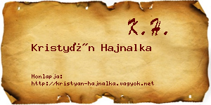 Kristyán Hajnalka névjegykártya