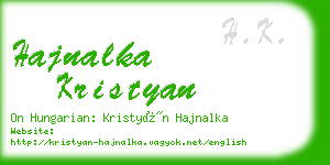 hajnalka kristyan business card